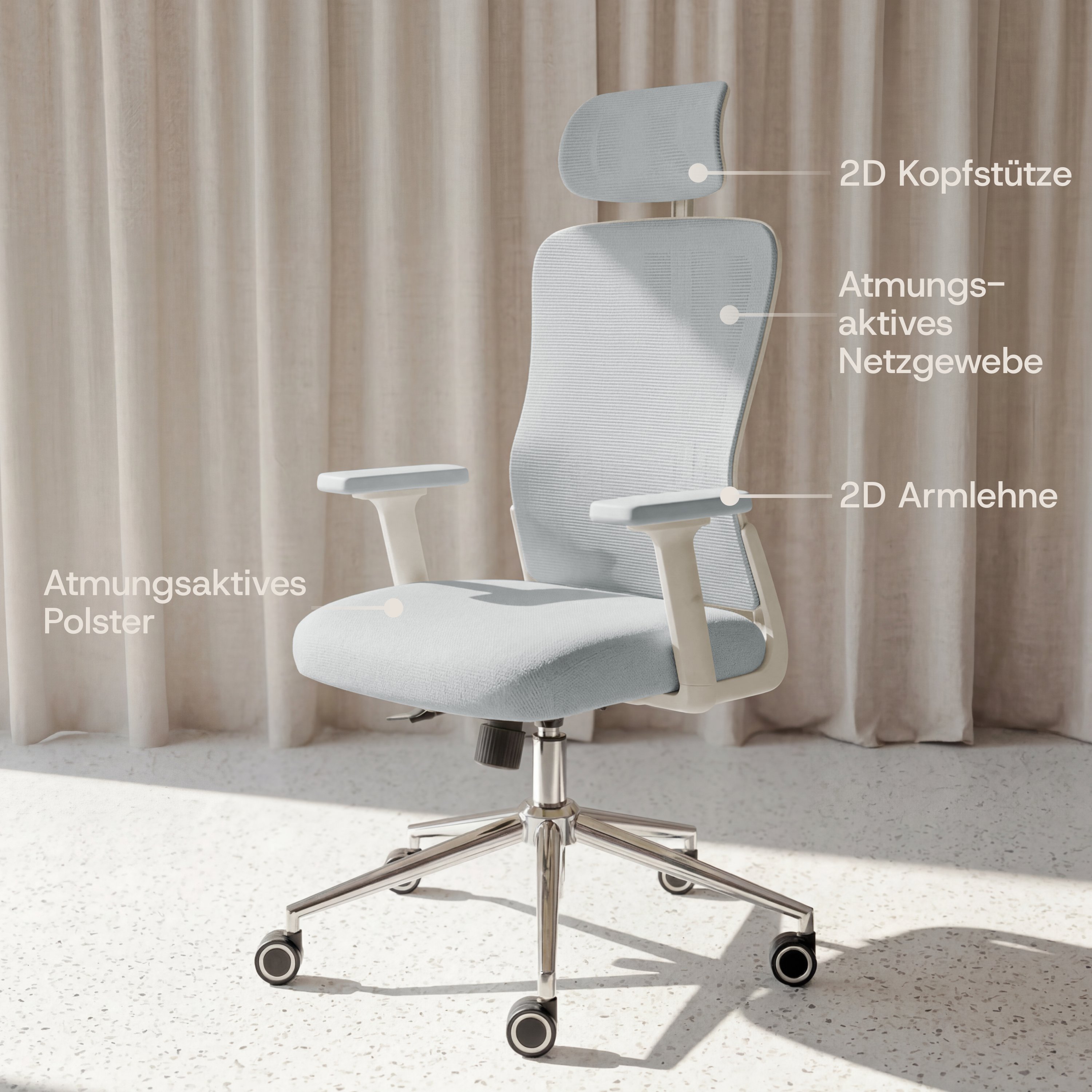 CLOUVOU BrightSeat – Chaise de bureau ergonomique : Meilleur rapport qualité-prix