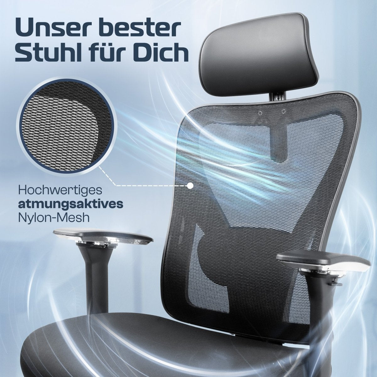 CLOUVOU CleverSeat - Ergonomischer Bürostuhl "Zeitloses Design trifft auf unschlagbare Qualität" - Clouvou #farbe_schwarz
