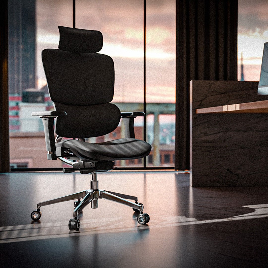 CLOUVOU MasterSeat – Ergonomischer Bürostuhl "Sitzen wie ein König – Komfort neu definiert" - Clouvou #farbe_schwarz