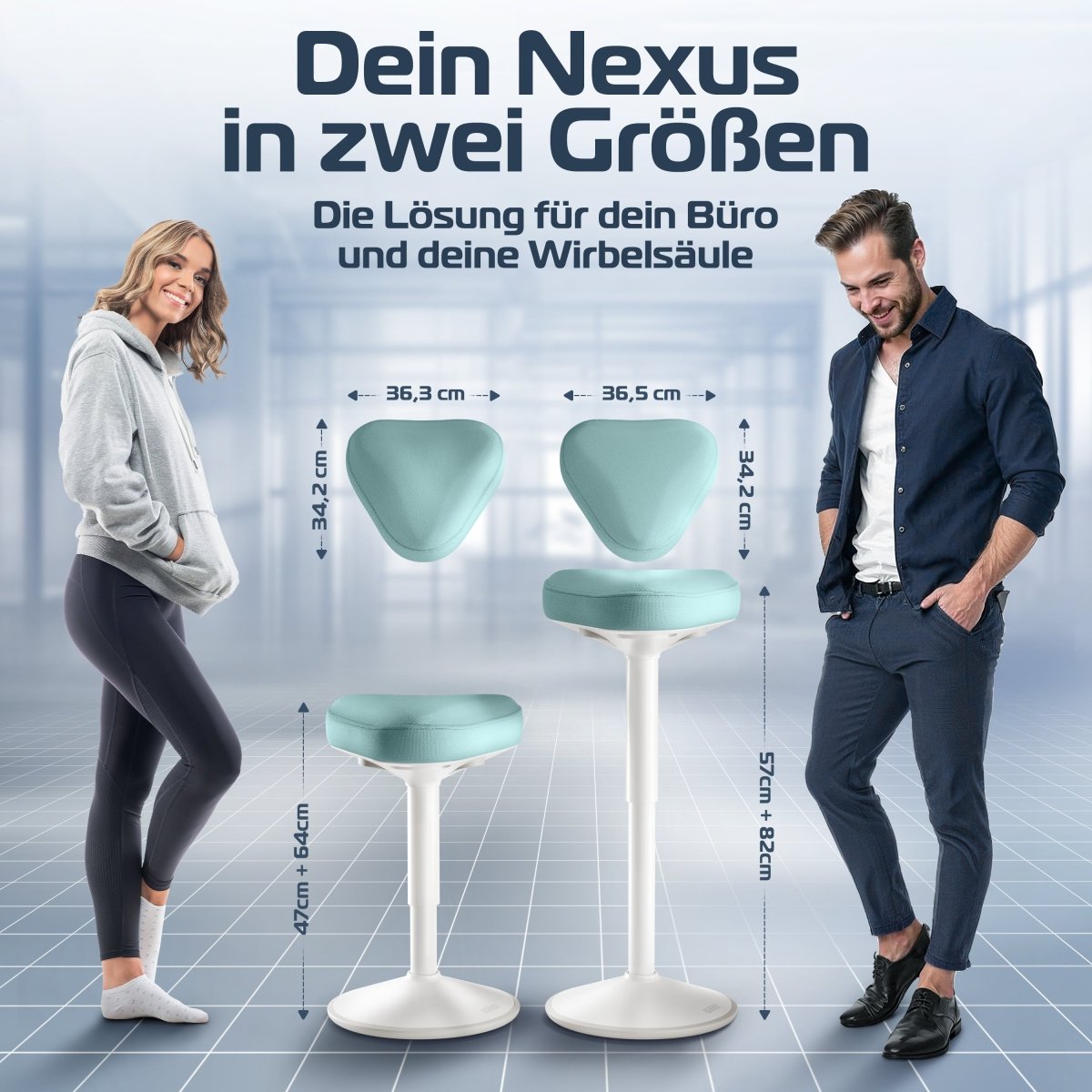 CLOUVOU Nexus - ergonomischer Hocker „Eine stilvolle neue Art des Sitzens“ - Clouvou #farbe_green
