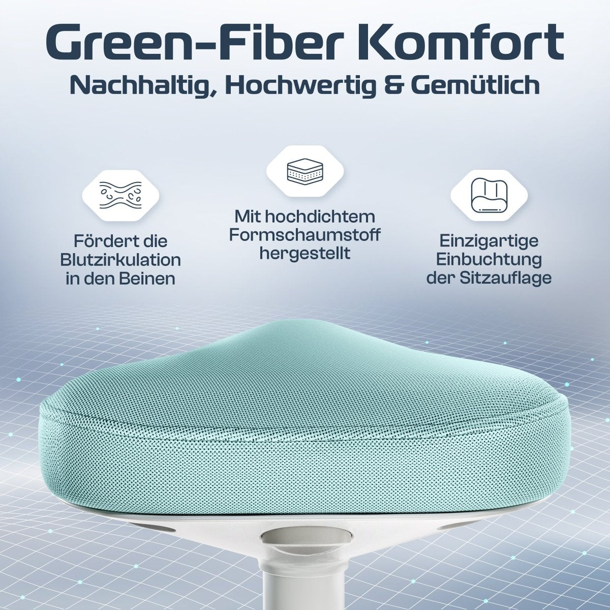 CLOUVOU Nexus - ergonomischer Hocker „Eine stilvolle neue Art des Sitzens“ - Clouvou #farbe_green