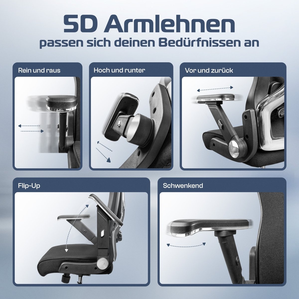 CLOUVOU PowerSeat - Ergonomischer Bürostuhl „ Extra breit gebaut und weich wie auf einer Matratze“ - Clouvou #farbe_schwarz
