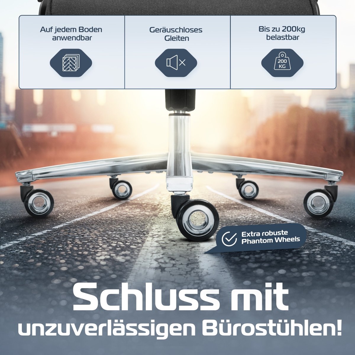 CLOUVOU PowerSeat - Ergonomischer Bürostuhl „ Extra breit gebaut und weich wie auf einer Matratze“ - Clouvou #farbe_schwarz