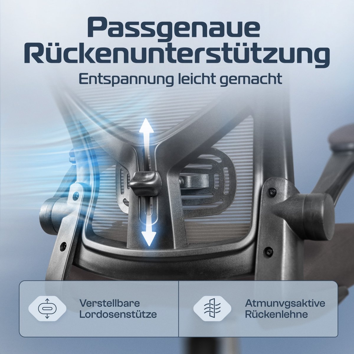 CLOUVOU SmartSeat – Ergonomischer Bürostuhl "Dein verlässlicher Begleiter im Arbeitsalltag" - Clouvou#farbe_grau