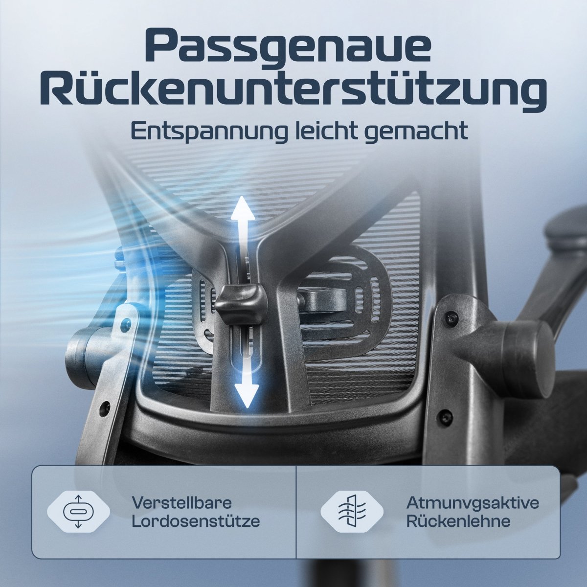 CLOUVOU SmartSeat – Ergonomischer Bürostuhl "Dein verlässlicher Begleiter im Arbeitsalltag" - Clouvou #farbe_schwarz