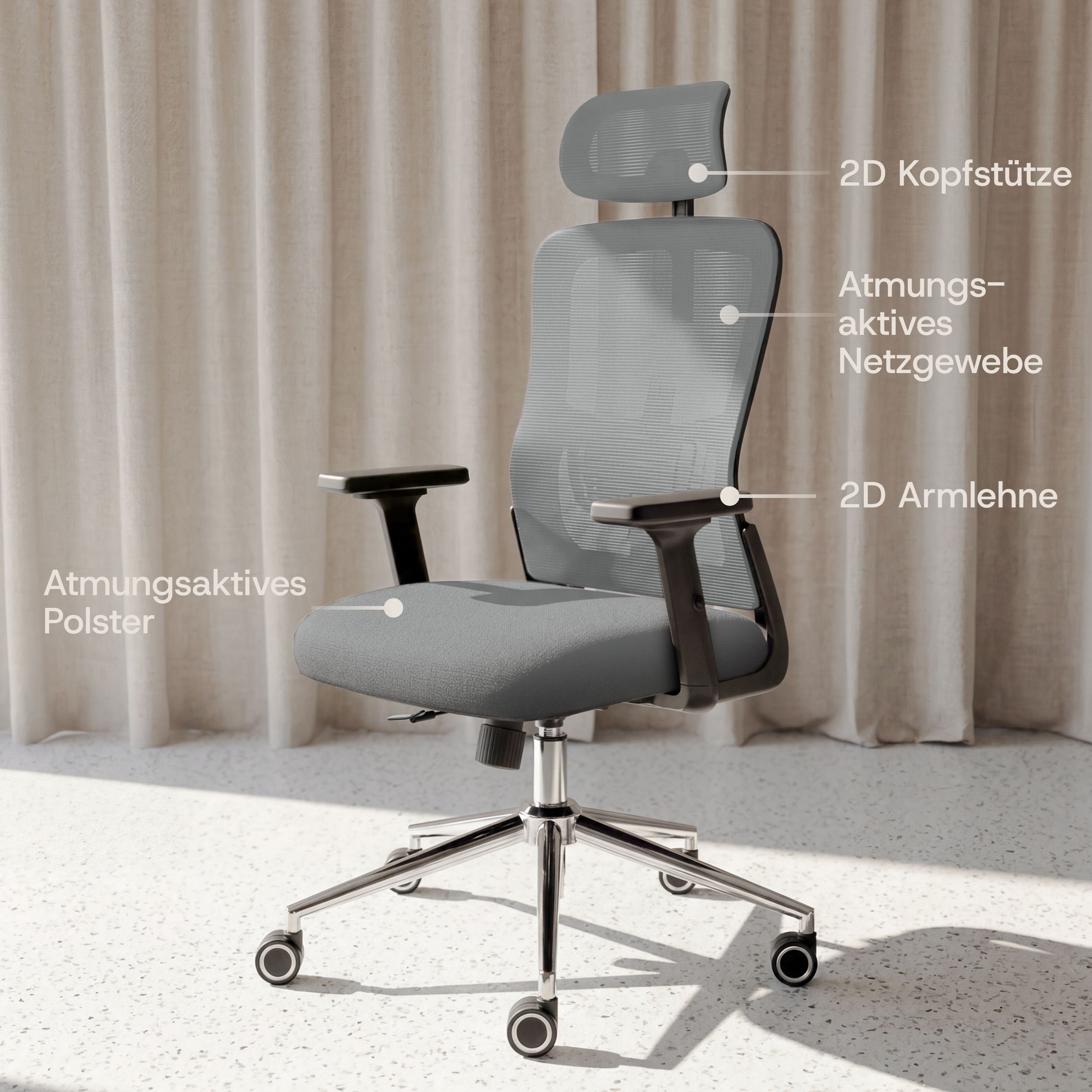 CLOUVOU BrightSeat – Chaise de bureau ergonomique : Meilleur rapport qualité-prix