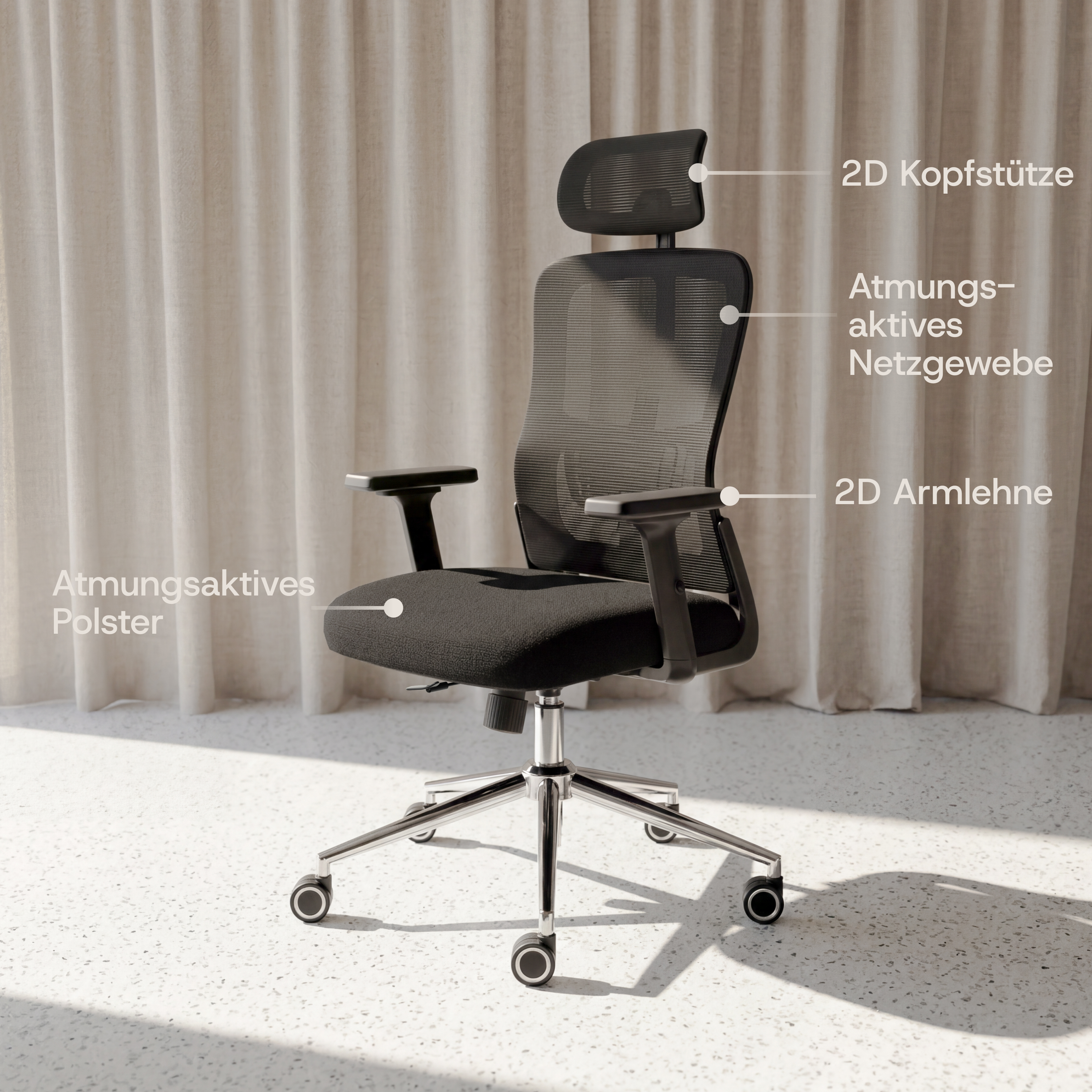 CLOUVOU BrightSeat – Chaise de bureau ergonomique : Meilleur rapport qualité-prix