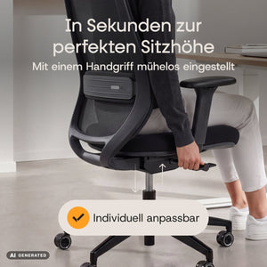 BALANCE – Ergonomischer Bürostuhl - Clouvou Schwarz