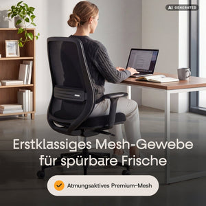 BALANCE – Ergonomischer Bürostuhl - Clouvou Schwarz