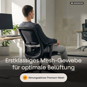 CALM – Ergonomischer Bürostuhl - Clouvou Schwarz