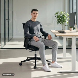 CALM – Ergonomischer Bürostuhl - Clouvou Schwarz