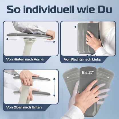 CLOUVOU CleverSeat - Ergonomischer Bürostuhl "Zeitloses Design trifft auf unschlagbare Qualität" - Clouvou #farbe_creme