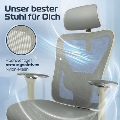CLOUVOU CleverSeat - Ergonomischer Bürostuhl "Zeitloses Design trifft auf unschlagbare Qualität" - Clouvou #farbe_creme