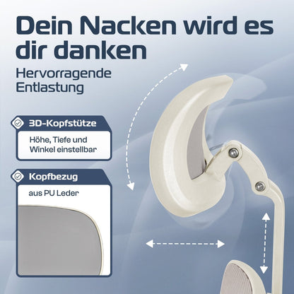 CLOUVOU CleverSeat - Ergonomischer Bürostuhl "Zeitloses Design trifft auf unschlagbare Qualität" - Clouvou #farbe_creme