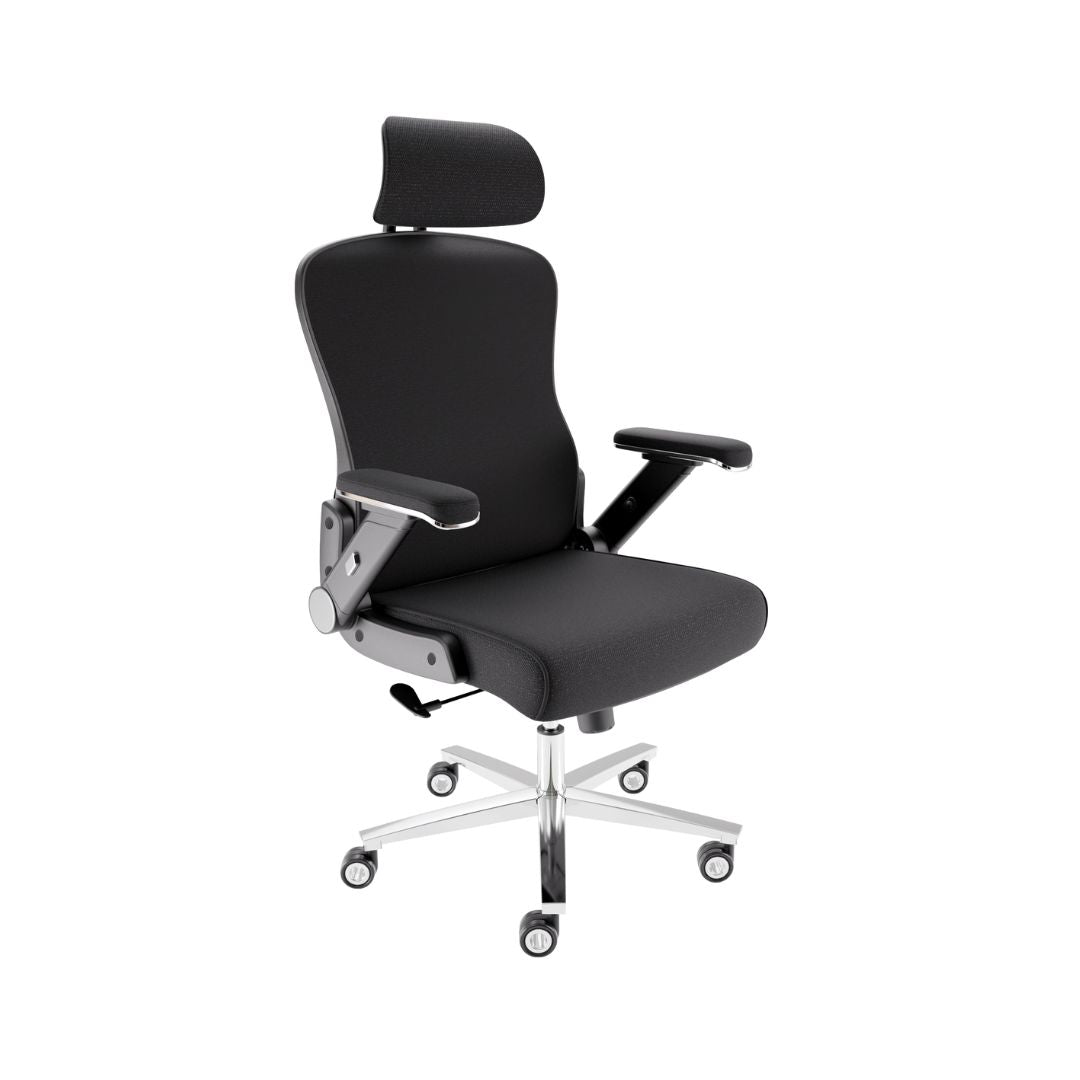 CLOUVOU PowerSeat - Ergonomischer Bürostuhl „ Extra breit gebaut und weich wie auf einer Matratze“ - Clouvou Schwarz
