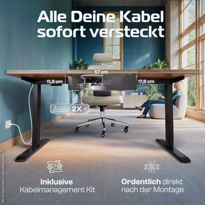 CLOUVOU ProDesk - Ergonomischer Sitz - Stehschreibtisch - Clouvou 160 x 80cm