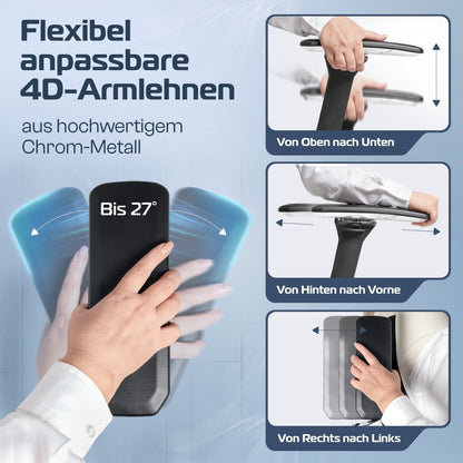 CLOUVOU ProSeat – Ergonomischer Bürostuhl "Maximaler Komfort, den ganzen Tag" - Clouvou #farbe_schwarz