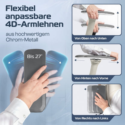 CLOUVOU ProSeat – Ergonomischer Bürostuhl "Maximaler Komfort, den ganzen Tag" - Clouvou#farbe_creme