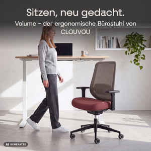 VOLUME – Ergonomischer Bürostuhl - Clouvou Schwarz