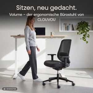 VOLUME – Ergonomischer Bürostuhl - Clouvou Schwarz