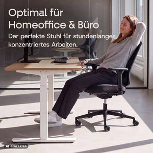 VOLUME – Ergonomischer Bürostuhl - Clouvou Schwarz