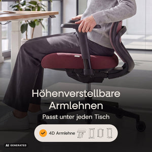 VOLUME – Ergonomischer Bürostuhl - Clouvou Schwarz
