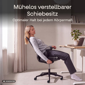 VOLUME – Ergonomischer Bürostuhl - Clouvou Schwarz